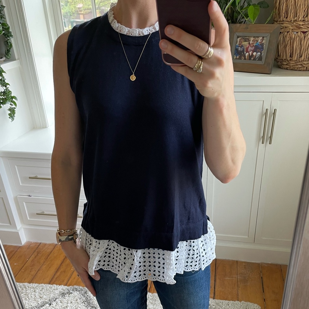Loft eyelet sweater tank. - Picture 4 of 14